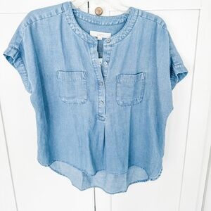 NWT LOFT SZ SP Chambray Women's Top